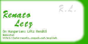 renato letz business card